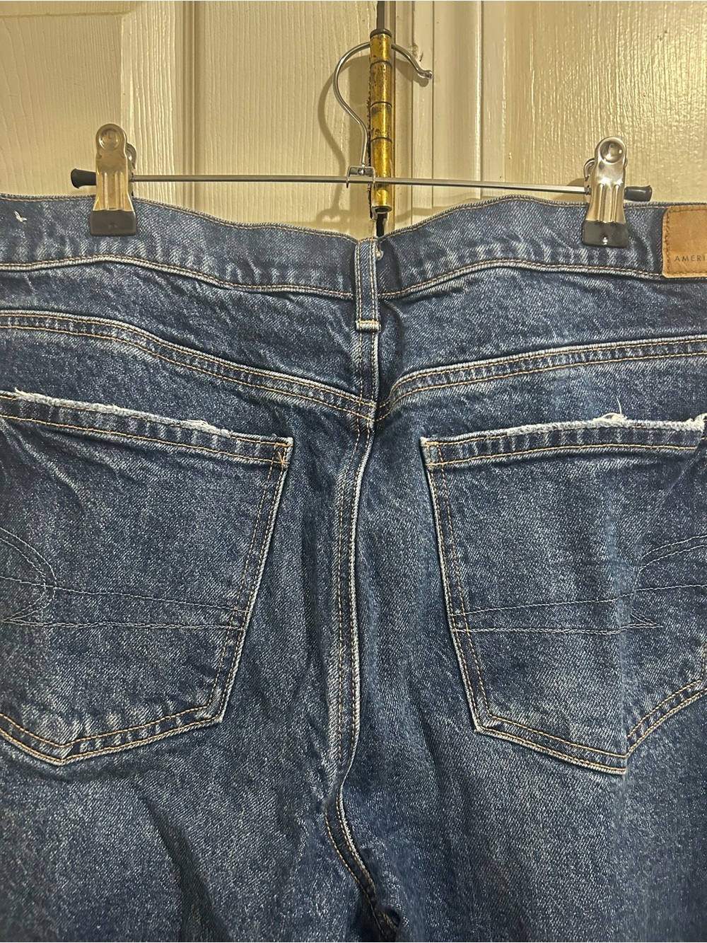 American Eagle Outfitters Stretch Barrel Baggy Medium Blue Wash Women’s Size 14 - Picture 7 of 10